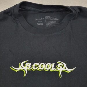 Barney Cools Brand Logos T-Shirt‎ Mens XL Black Short Sleeve Streetwear Cotton
